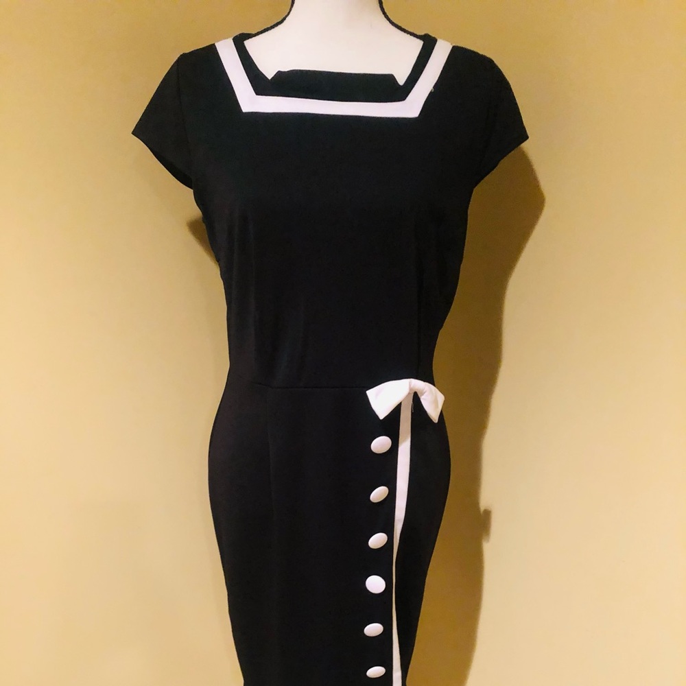 Black and white summer dress